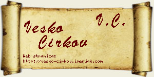 Vesko Ćirkov vizit kartica